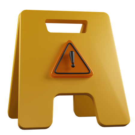 Wet Floor Warning  3D Icon