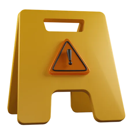 Wet Floor Warning  3D Icon