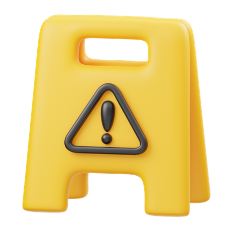 Wet Floor Warning  3D Icon