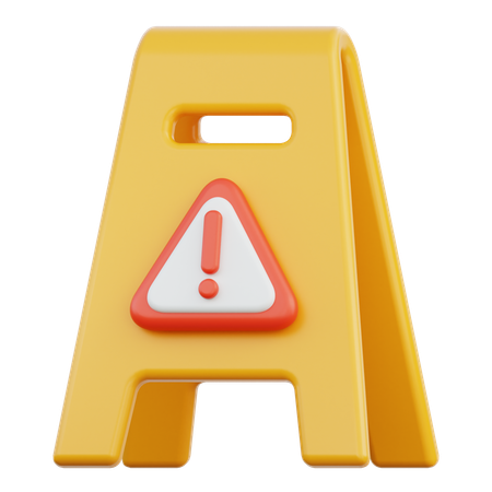 Wet Floor Warning  3D Icon