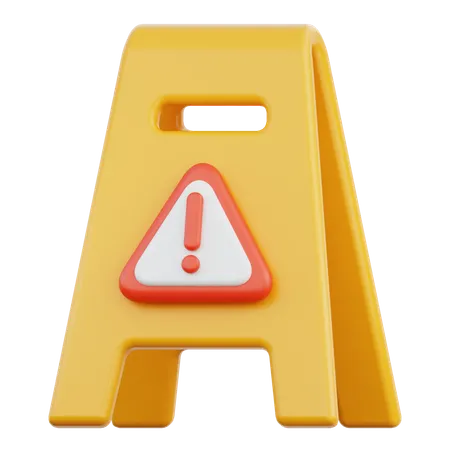 Wet Floor Warning  3D Icon