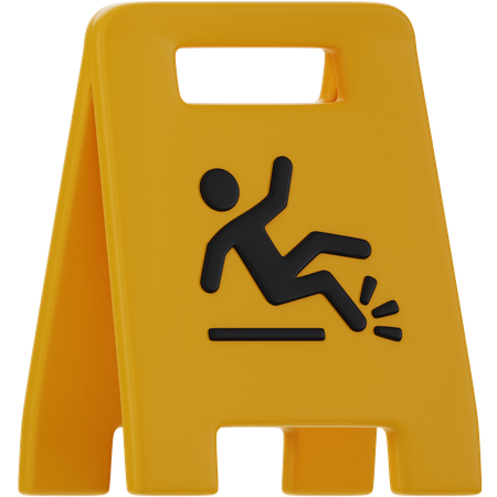 Wet Floor Warning  3D Icon