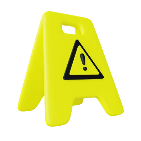 Wet Floor Warning 3D Icon