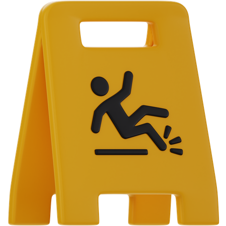 Wet Floor Warning  3D Icon