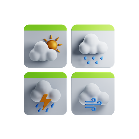 Wettervorhersage  3D Icon