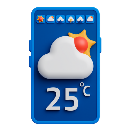 Wettervorhersage  3D Icon