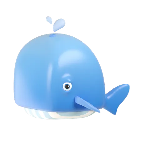 Whale Illustration In 3 D Design 3D Icon