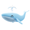 3d whale logo