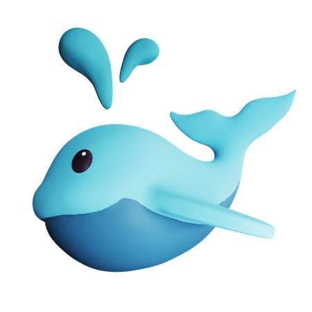 Whale 3D Icon