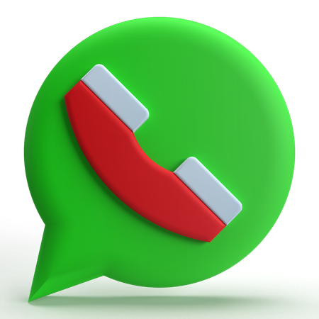 WhatsApp通話  3D Icon