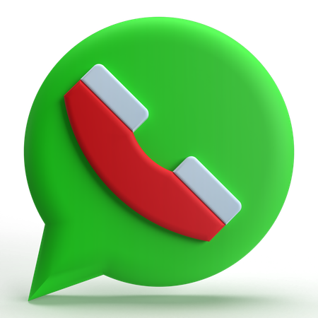 Chamada pelo WhatsApp  3D Icon