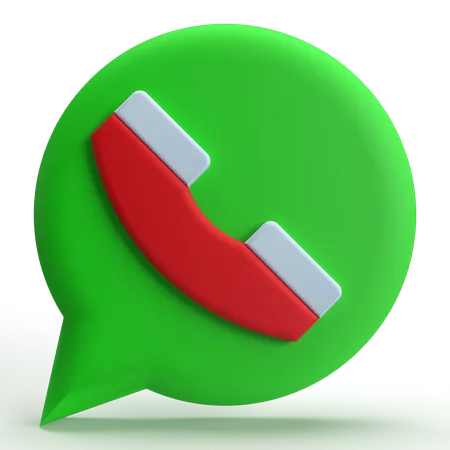 Chamada pelo WhatsApp  3D Icon