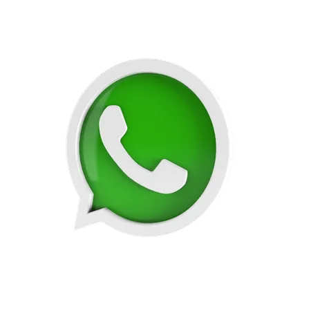 WhatsApp logo  3D Illustration