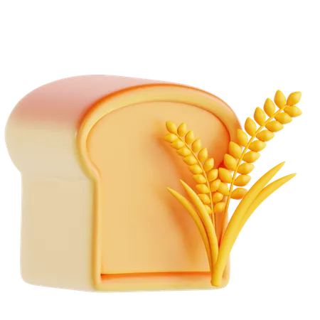 Wheat Bread  3D Icon