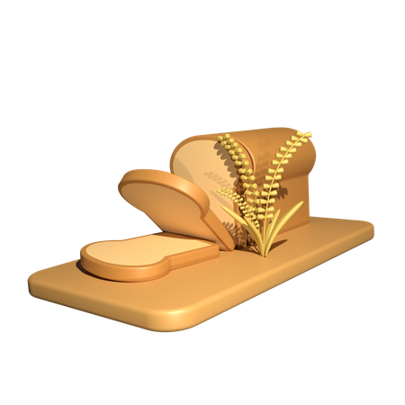 Wheat Bread  3D Icon