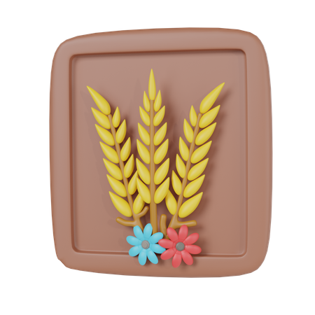 Wheat Crop  3D Icon