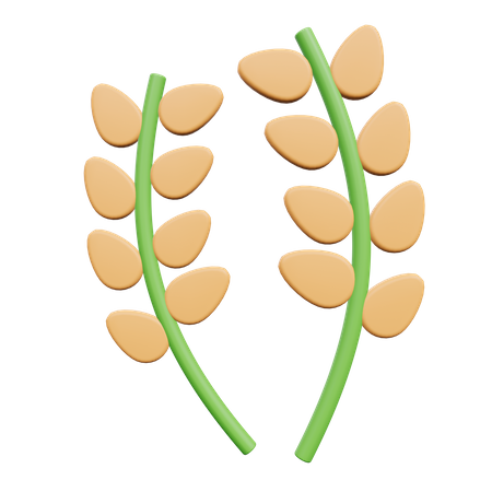 Wheat Crop  3D Illustration