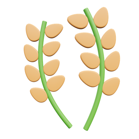 Wheat Crop 3D Illustration
