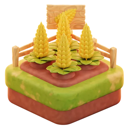 Wheat Farm  3D Icon