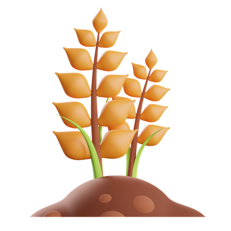 Wheat Farming  3D Illustration