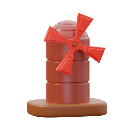 Wheat Mill  3D Icon