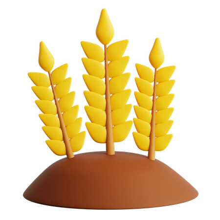 밀 식물  3D Icon