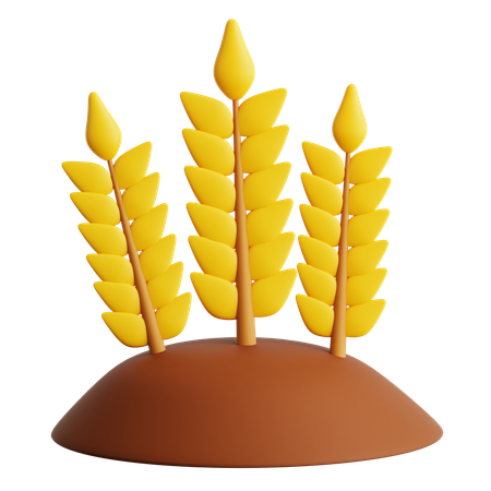 Wheat Plant  3D Icon