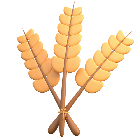 Wheat Plant Grain 3D Icon