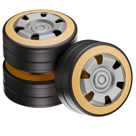 Wheel  3D Icon
