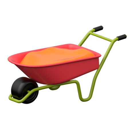 Wheel Barrow  3D Icon