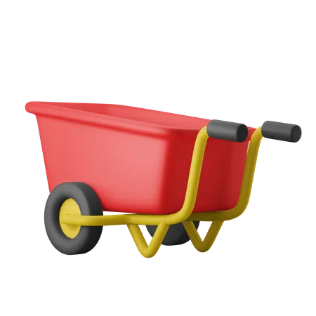 Wheel Cart  3D Icon