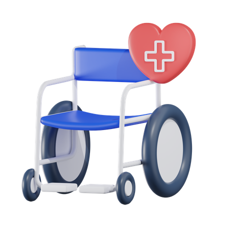 Wheel Chair  3D Icon