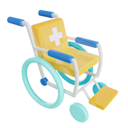 Wheel Chair 3D Icon