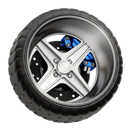 Wheel Drift With Disc Brake  3D Icon