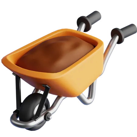 Wheelbarrow 3 D Icon 3D Icon