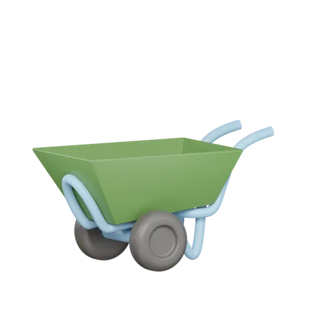 Wheelbarrow 3 D Illustration 3D Icon