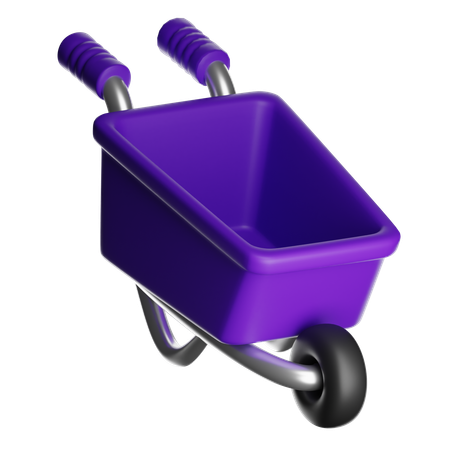 Wheelbarrow  3D Icon