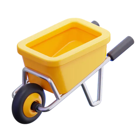 Wheelbarrow  3D Icon