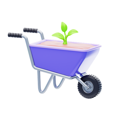 Wheelbarrow  3D Icon