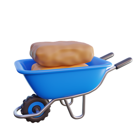 Wheelbarrow  3D Icon