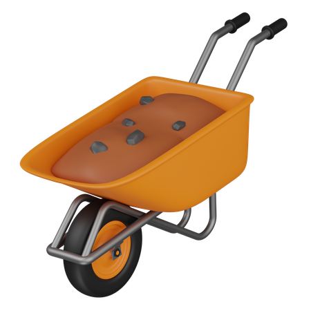 Wheelbarrow  3D Icon