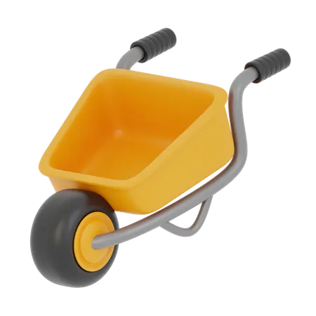 Wheelbarrow  3D Icon