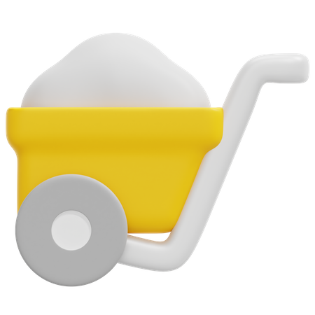 Wheelbarrow  3D Icon