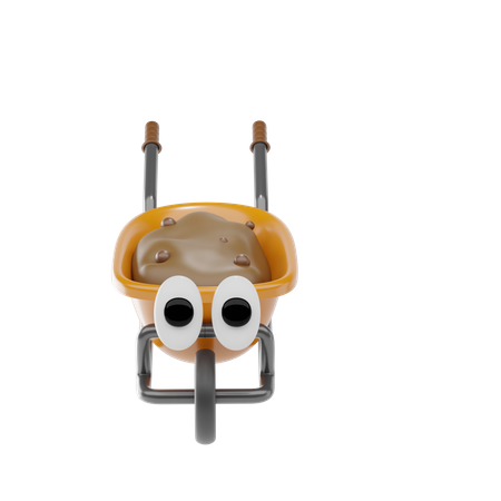 Wheelbarrow  3D Icon