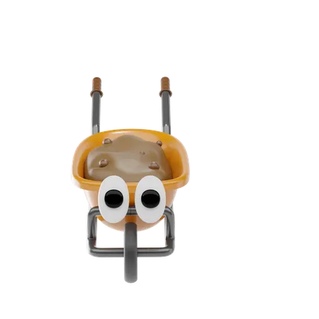Wheelbarrow  3D Icon