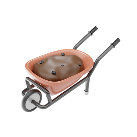 Wheelbarrow  3D Icon