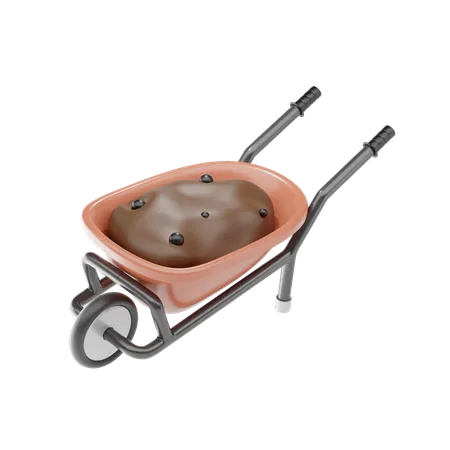 Wheelbarrow  3D Icon