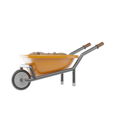 Wheelbarrow  3D Icon