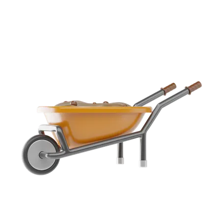 Wheelbarrow  3D Icon