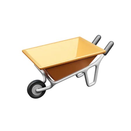 Wheelbarrow  3D Icon